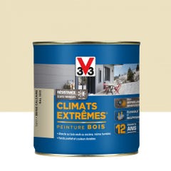 Peinture bois extérieur Climats extrêmes® V33, beige calcaire satiné 0.5 l