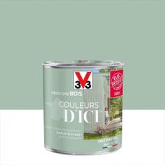 Peinture bois extérieur Couleurs d'ici® V33, vert pastel velours 0.5 l 0