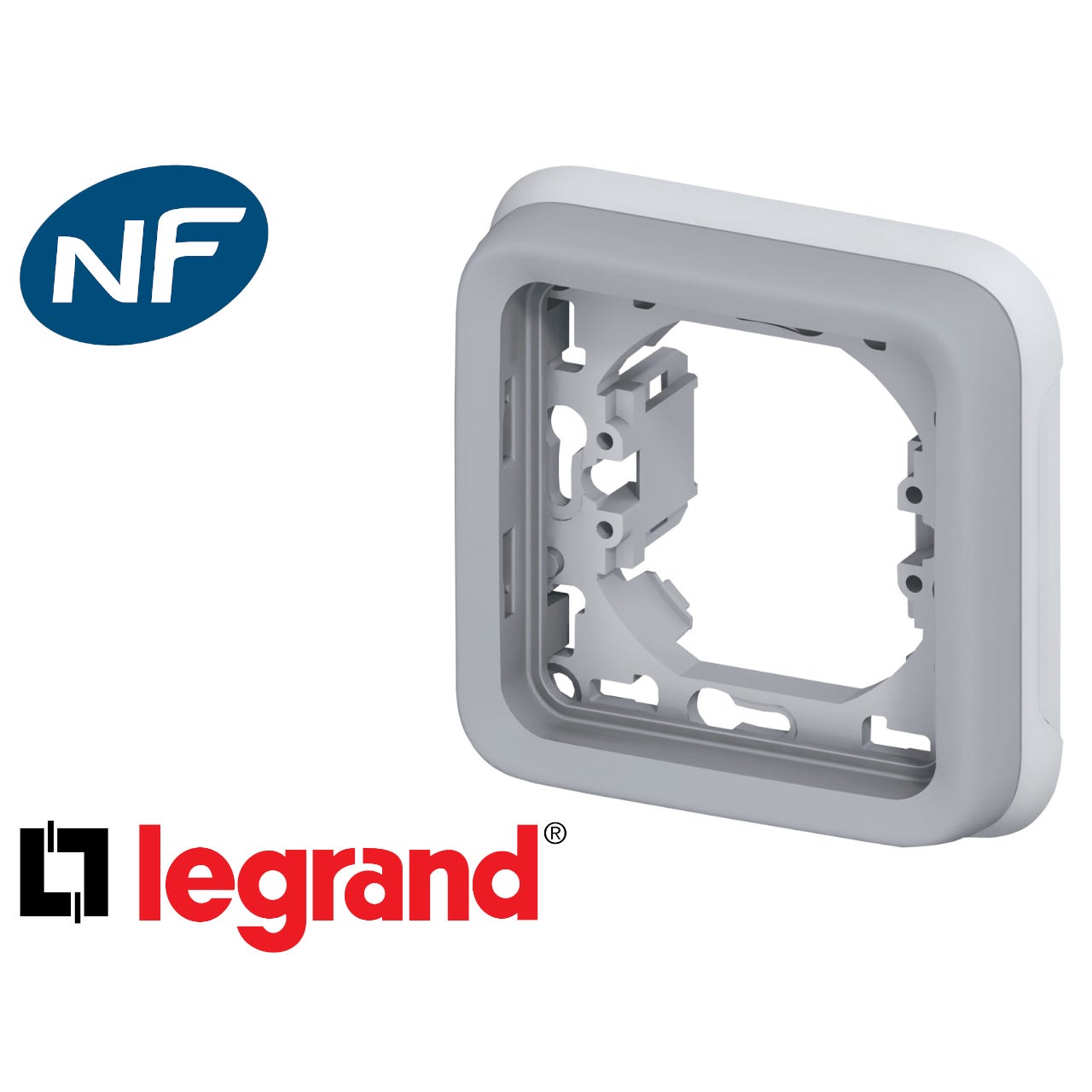 Support plaque grise composable - 1 poste - Plexo - Legrand 1