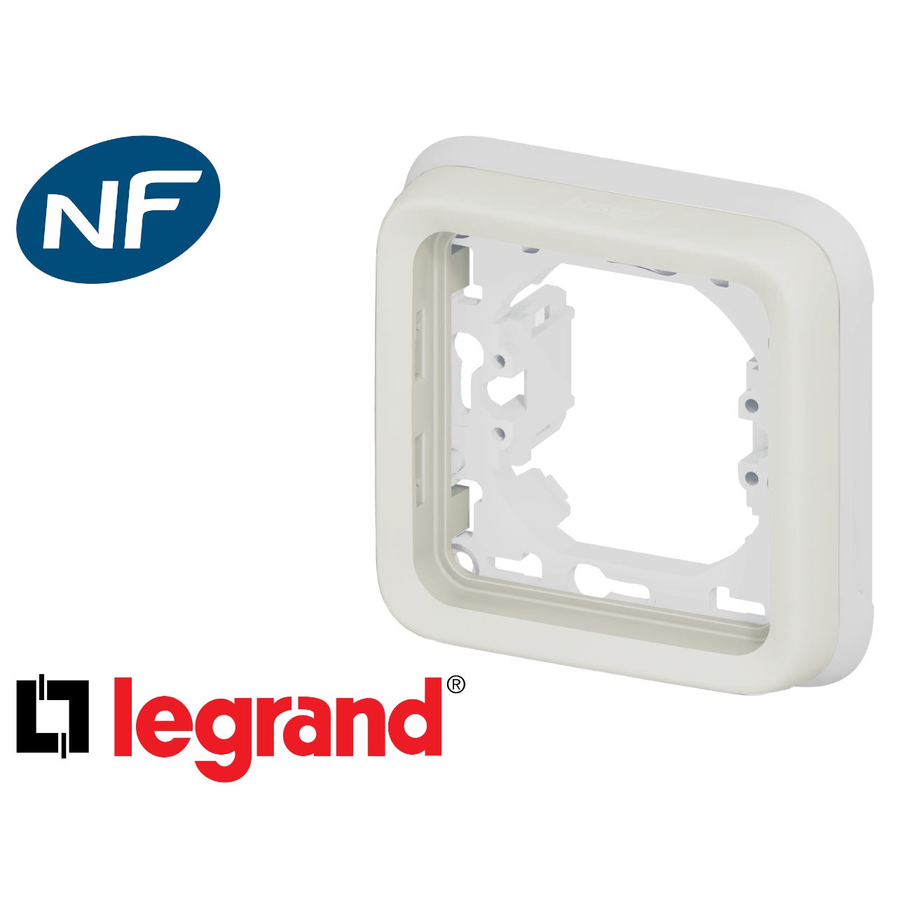 Support plaque blanche composable - 1 poste - Plexo - Legrand 1