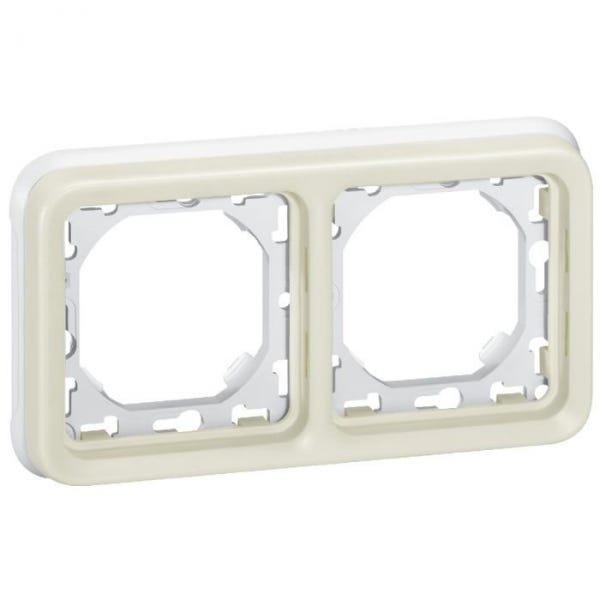 Support plaque blanche composable - 2 postes - Plexo - Legrand 0