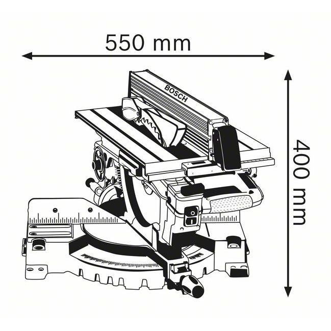 Bosch - Scie à onglets à table supérieure 1800 W Ø lame 305 x 30 mm + Piètement GTA 2600- GTM 12 JL 1