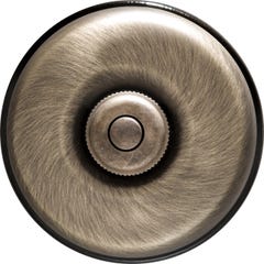 FONTINI- DIMBLER - Bouton Poussoir Carillon Porcelaine Noire Coque Bronze Réf. 60310753