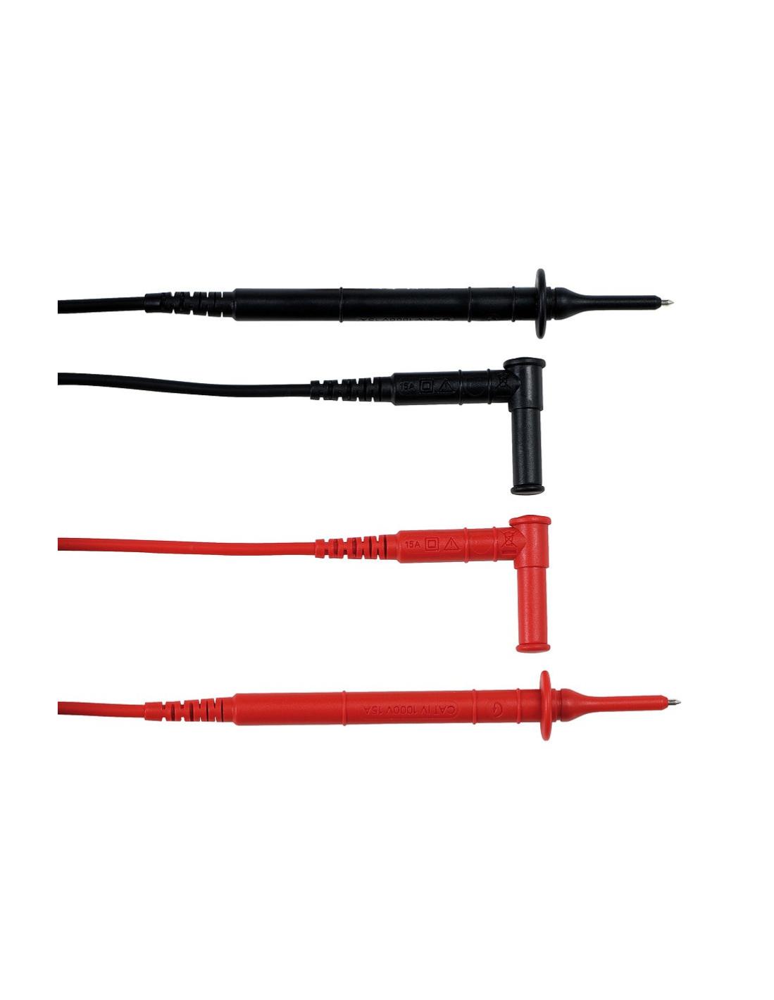 Jeu De 2 Cordons Pvc À Pointe De Touche Rouge/noir Diam. 4 Mm - 1,5m