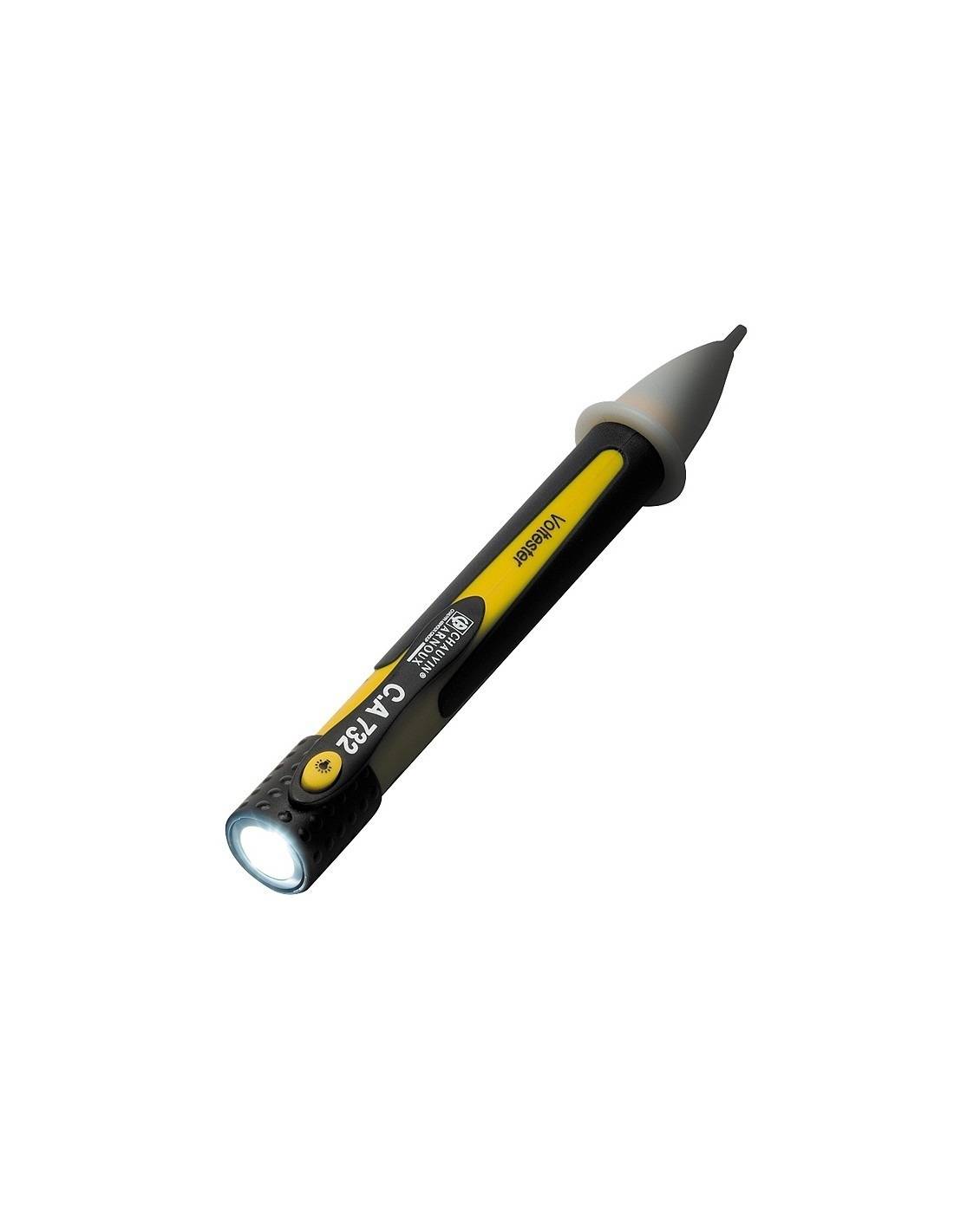Stylo Détecteur De Tension Ac Sans Contact + Lampe Led Ca 732 - P01191745z - Chauvin Arnoux