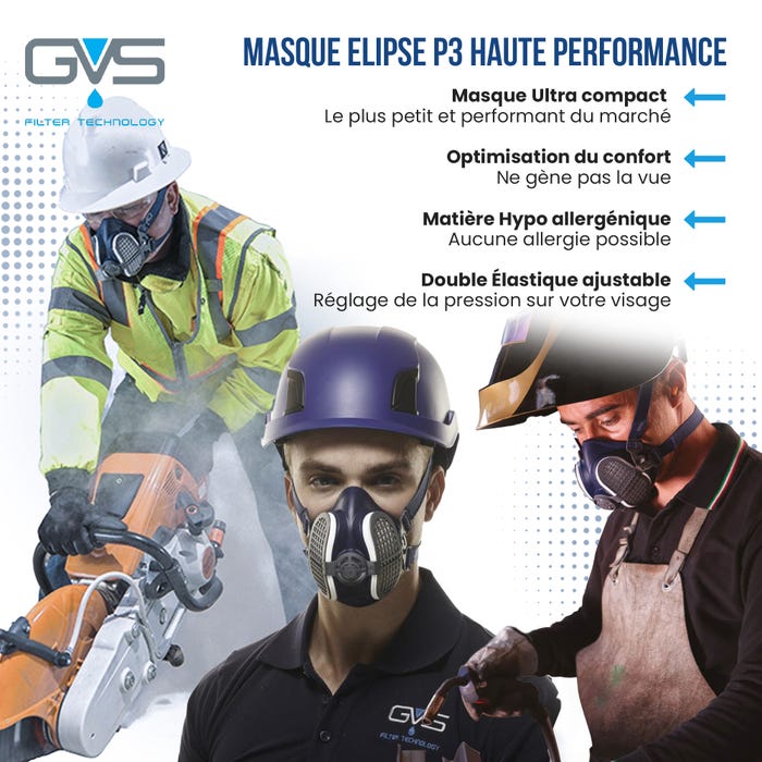 Masque Elipse GVS SPR501 avec filtres P3, M/L 1