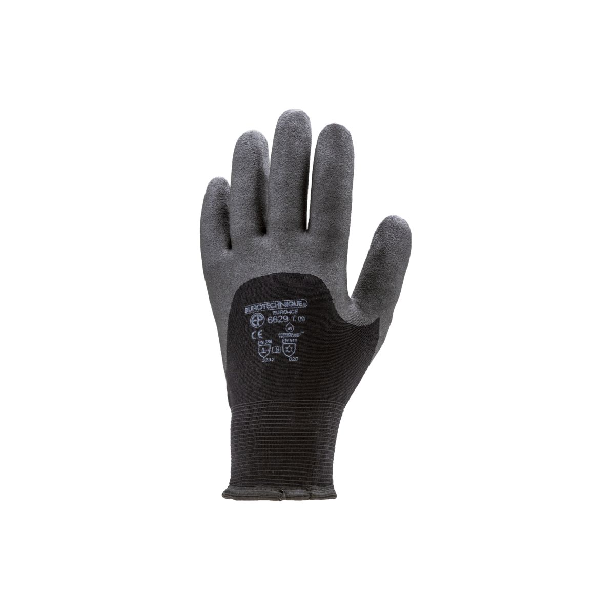 Lot de 10 gants Déperlant EUROICE noir 3/4 enduit PVC HPT - Coverguard - Taille L-9 0