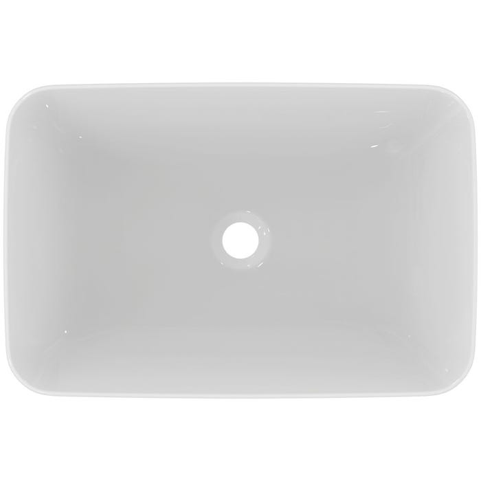 Vasque Connect Air carré à poser - 60 x 60 cm - grès fin blanc - sans trop-plein 1