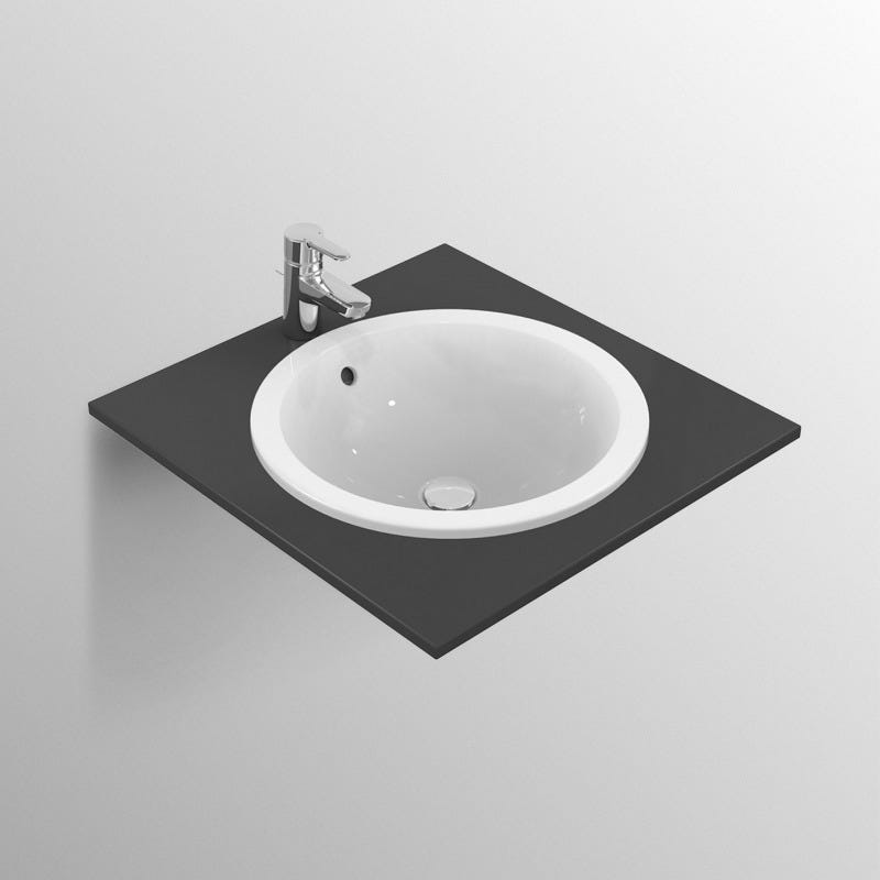 Ideal Standard CONNECT Connect lavabo à encastrer sans trou, rond 380 x 165 x 380 mm, blanc (E505101) 3