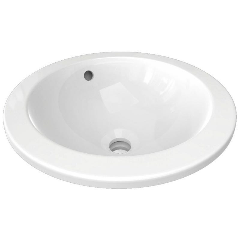 Ideal Standard CONNECT Connect lavabo à encastrer sans trou, rond 380 x 165 x 380 mm, blanc (E505101) 0