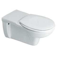 Cuvette WC MATURA indépendante suspendue blanc avec trous d'abattantpour PMR Porcher