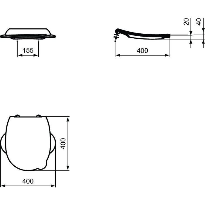 Ideal Standard - Assise et abattant pour cuvette indépendante blanc - Contour 21 Ideal standard 6