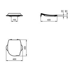 Ideal Standard - Assise et abattant pour cuvette indépendante blanc - Contour 21 Ideal standard 1