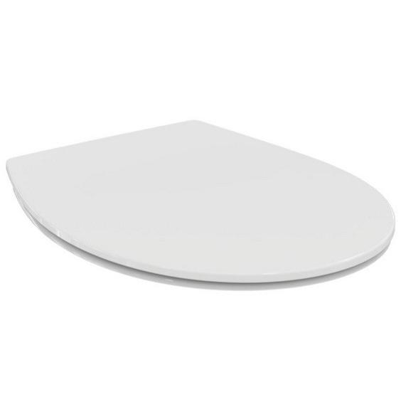 Ideal Standard - Abattant recouvrant ultra-fin urea blanc charnières inox Ideal standard
