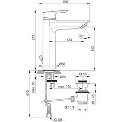 Ideal Standard GRANDE - Mitigeur de lavabo basse pression (A6563AA) 1