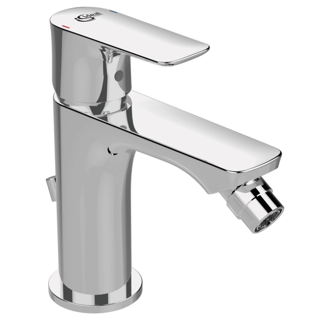 Standard Mitigeur bidet monotrou avec tirette et vidage bonde métal H 146 mm chrome Connect Air Ideal standard