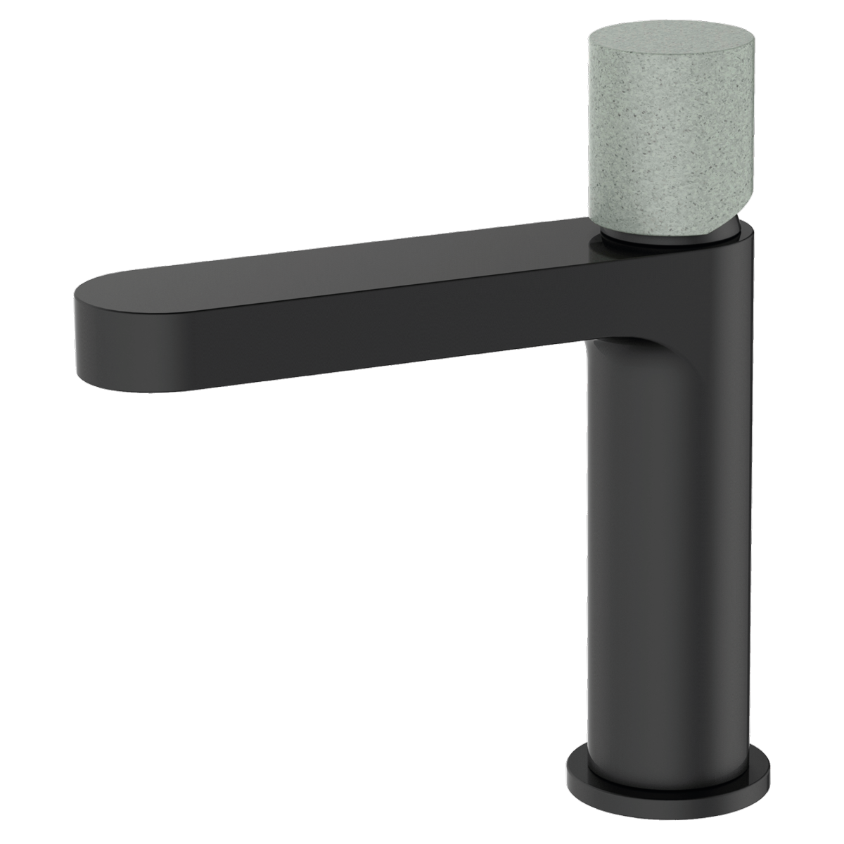 Essenera 2 mitigeur lavabo bas noir et béton