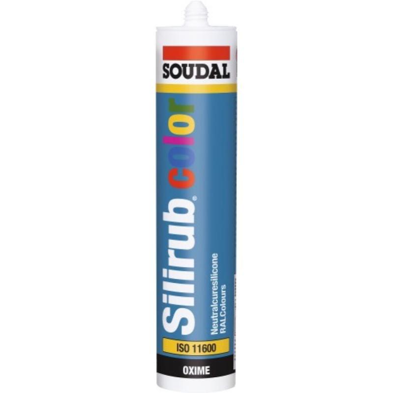 Mastics menuiserie silicone neutre Silirub Color coloris gris noir RAL 7021 cartouche de 310 ml