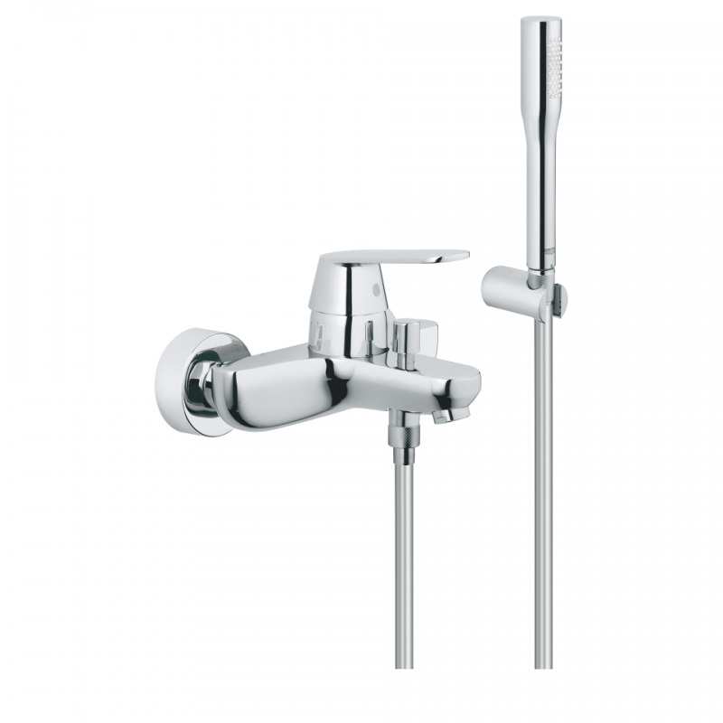 Grohe Eurosmart Cosmopolitan Mitigeur monocommande 1/2" bain/douche avec Douchette à main 1 jet, Chrome (32832000)