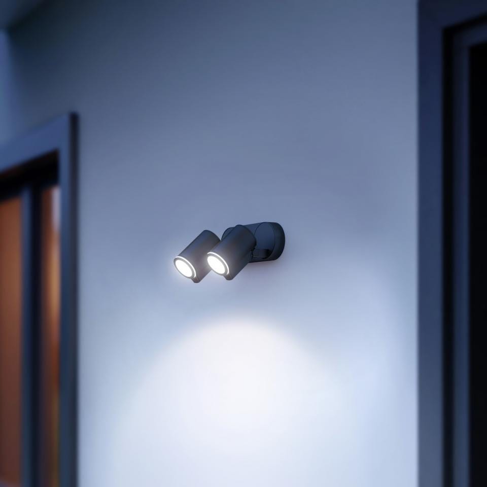 STEINEL Projecteur extérieur à détection Spot DUO S LED intégrée 3000 K anthracite 1