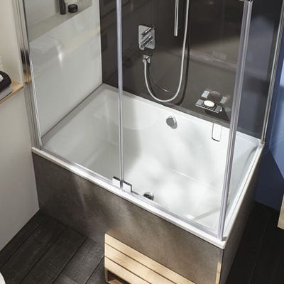 Baignoire bain douche JACOB DELAFON Capsule compacte et profonde | 120 x 80 cm 6