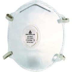 Masques jetables moulés FFP1 à valve (x10) 1