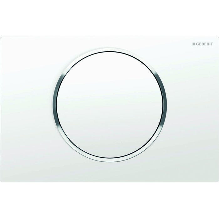 Plaque de commande - Geberit - Sigma10 - Interrompable - Blanc chromé 1