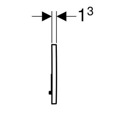Plaque de déclenchement 3/6L GEBERIT Sigma 01 - Chromée brillant touches chromées mat 115.770.KA.5