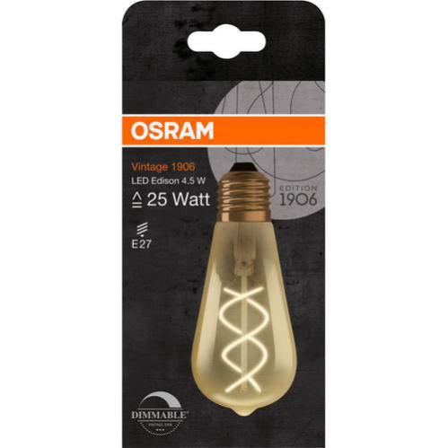 Osram 4058075269965 Led Cee 2021 A (a++ - E) E27 Forme Ellipse 5 W Blanc Chaud (ø X L) 64.0 Mm X 140.0 Mm 1 Pc(s)