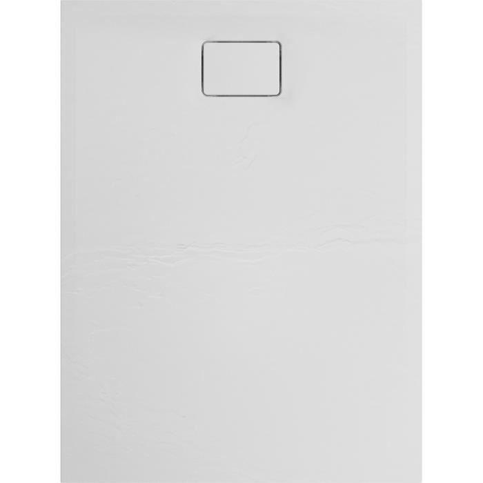Receveur de douche extra-plat texture effet pierre TERRENO RECTANGLE 120 x 90 cm blanc 5