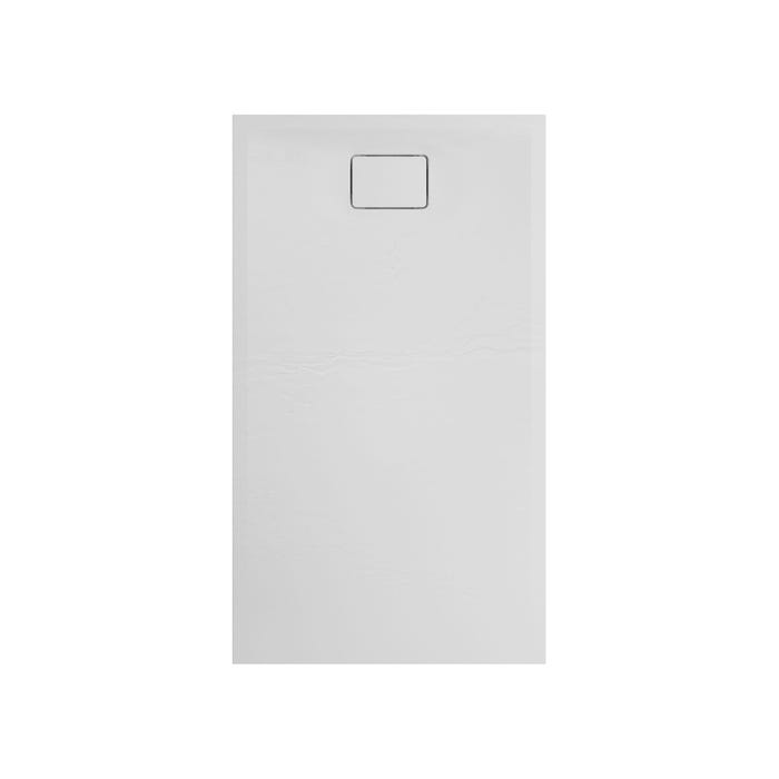 Receveur de douche extra-plat texture effet pierre TERRENO RECTANGLE 140 x 80 cm blanc 0