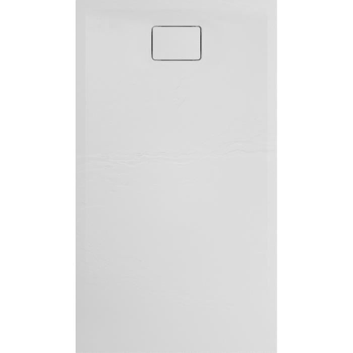 Receveur de douche extra-plat texture effet pierre TERRENO RECTANGLE 140 x 80 cm blanc 5