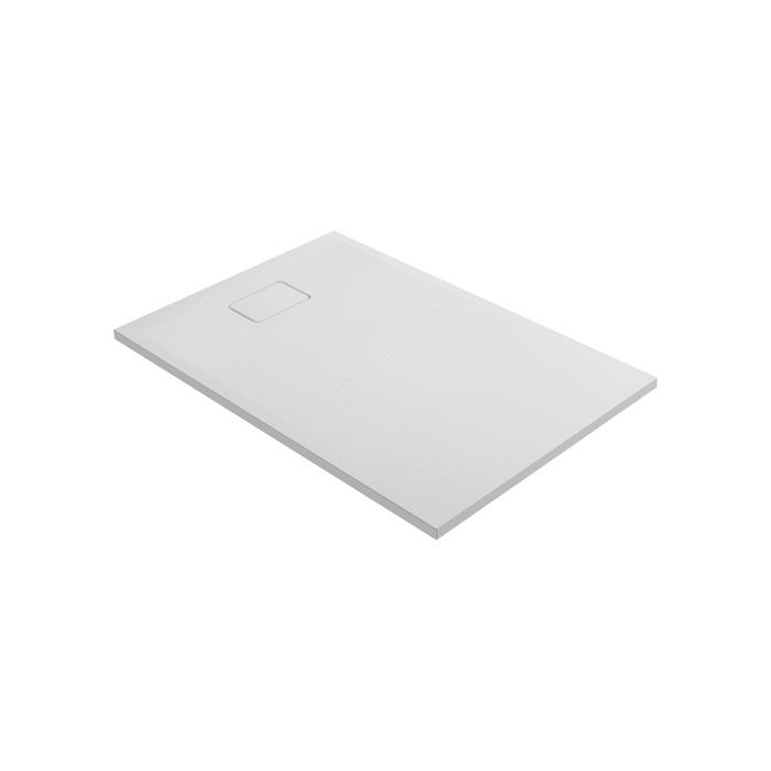 Receveur de douche extra-plat texture effet pierre TERRENO RECTANGLE 120 x 80 cm blanc 4