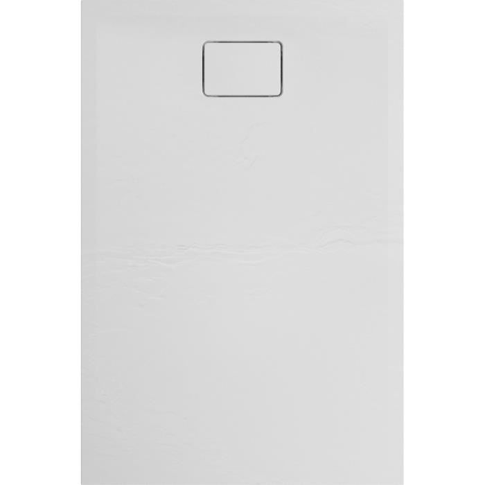 Receveur de douche extra-plat texture effet pierre TERRENO RECTANGLE 120 x 80 cm blanc 5