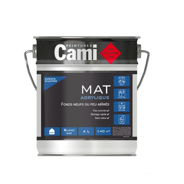 CAMI MAT ACRYLIQUE CAMI BLANC 4L