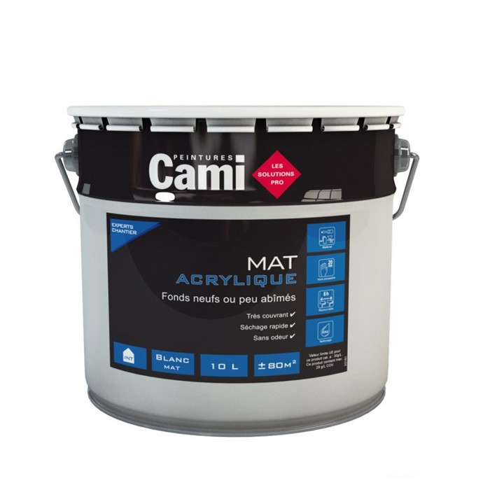 CAMI MAT ACRYLIQUE CAMI BLANC 10L