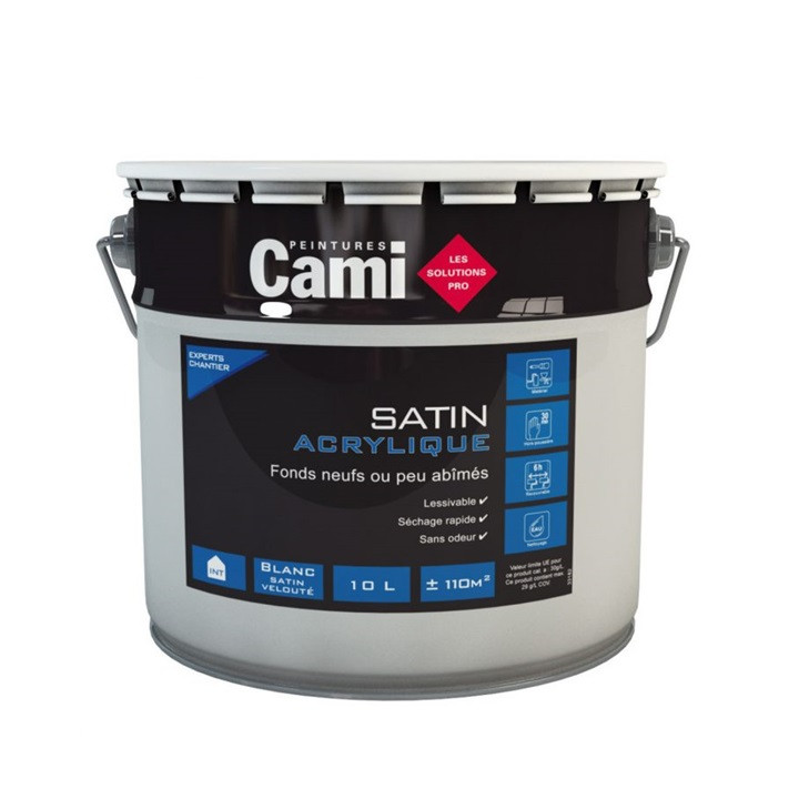 CAMI SATIN ACRYLIQUE CAMI BLANC 4L