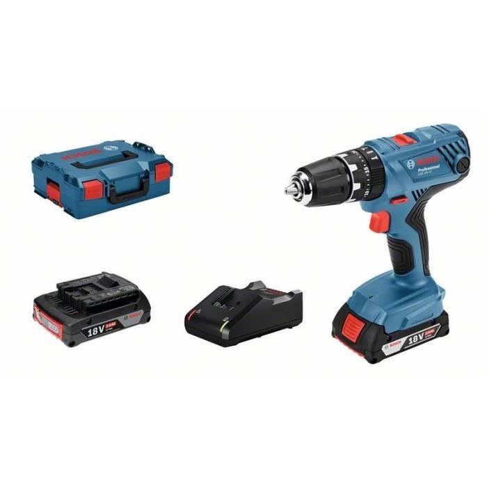 Perceuse a Percussion BOSCH PROFESSIONAL GSB 18V- 21 + 2 batteries 2,0Ah + chargeur GAL 1820 LC 0