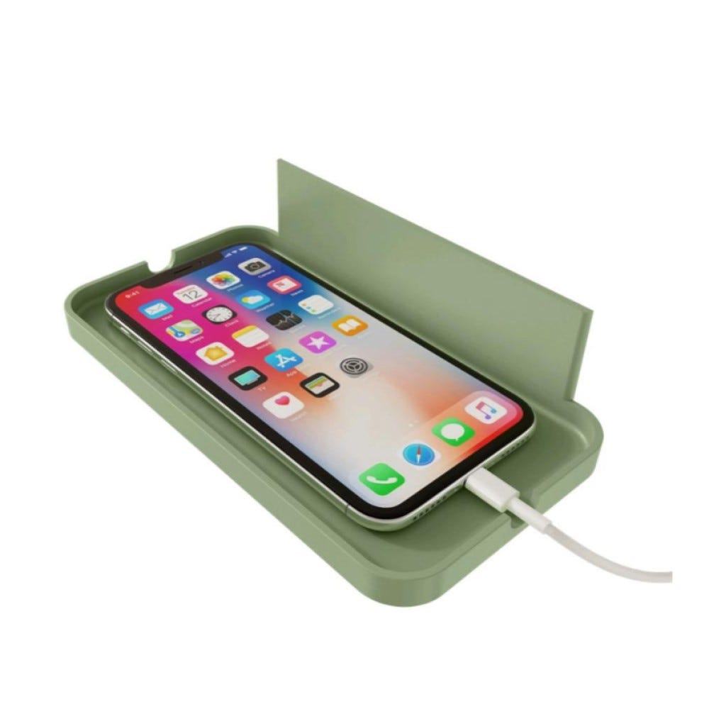Porte smartphone pour sèche-serviettes ALUTU MUSIC - Vert Amande 0