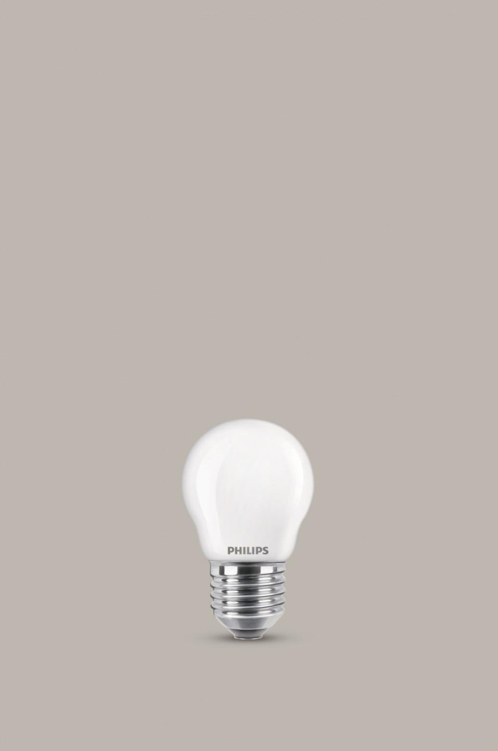 Ampoule led à filament blanc sphérique E27 470 Lm 40 W blanc neutre, PHILIPS