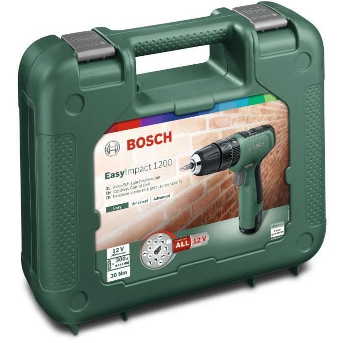 Bosch Perceuse-visseuse Easyimpact 1200 2 Batt 1,5 Ah 1