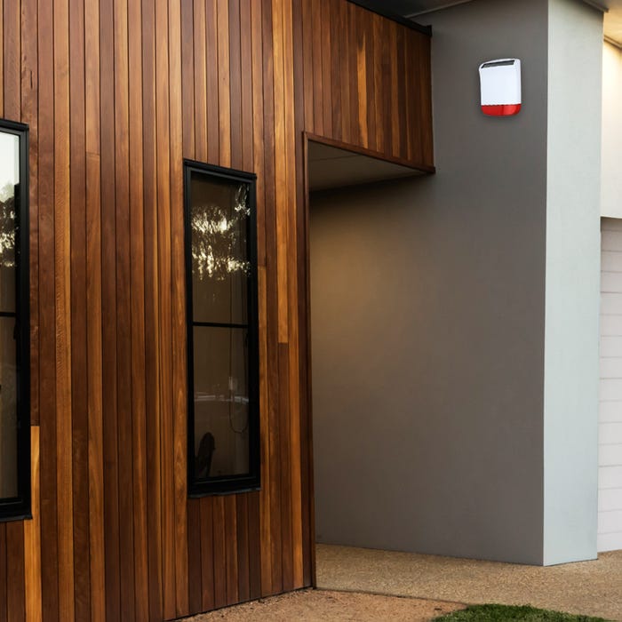 Sirène extérieure sans fil avec flash et panneau solaire – 110 dB pour alarme maison Elégante - SEDEA - 570370 1