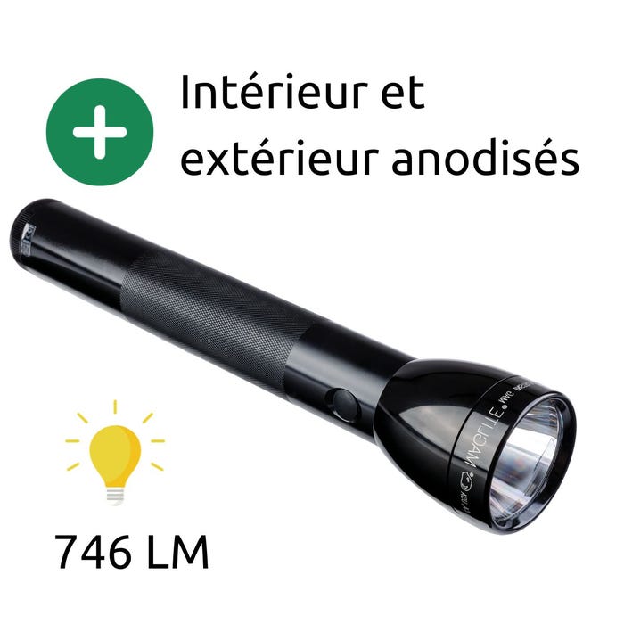 Lampe torche LED ML300L - IPX4 -3 piles LR20D - 746 lumens - 23.1cm - Noir - Maglite 5