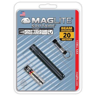 Mini lampe de poche Maglite Solitaire K3A 1 pile AAA 8 cm - Noir