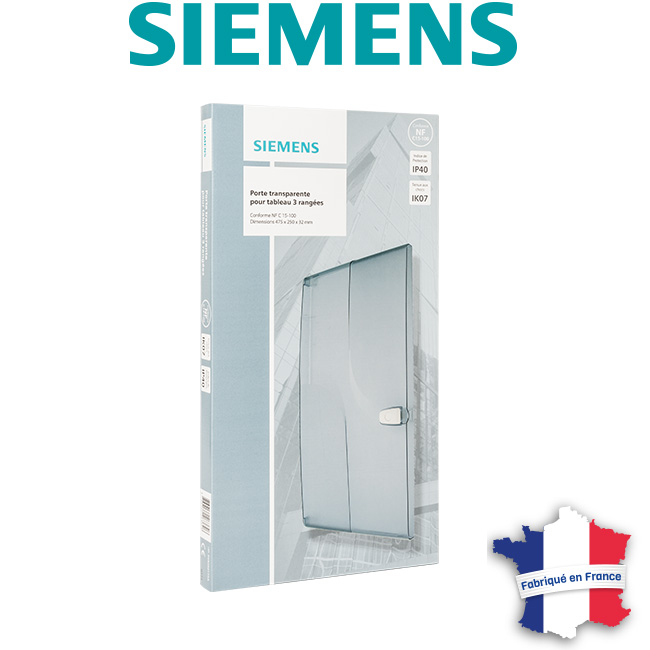 Porte transparente pour tableau électrique 3 rangées-SIEMENS