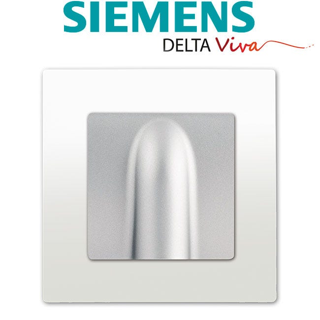 Sortie de cable Silver Delta Viva + Plaque Blanc 1