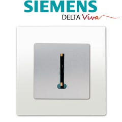Prise Téléphone Silver Delta Viva + Plaque Blanc 1
