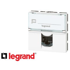 Legrand 076576 Prise RJ45 categorie6A STP a blindage metal Mosaic 2 modules blanc 1