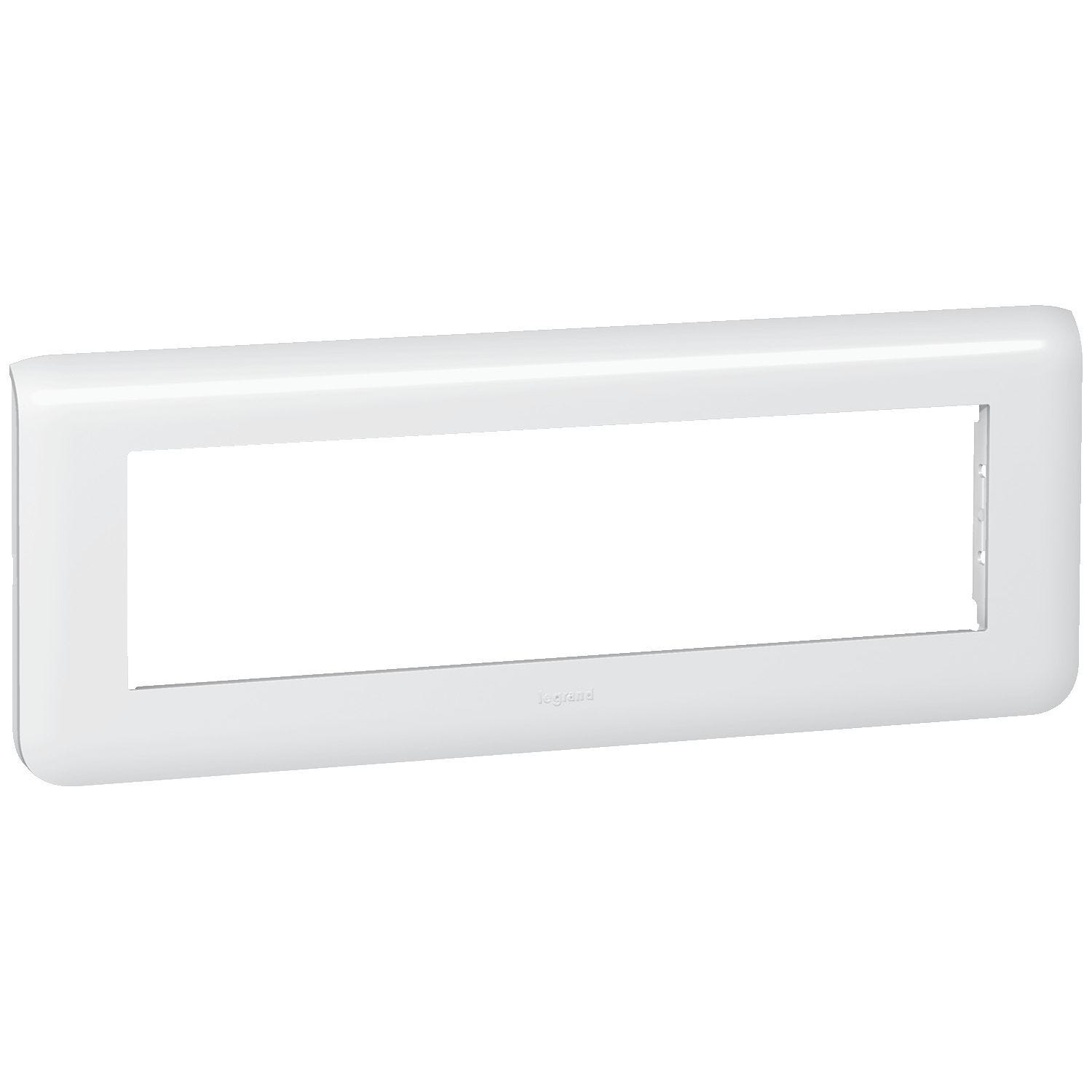 Plaque de finition Blanc MOSAIC horizontale blanc 8 modules - LEGRAND - 78818 0