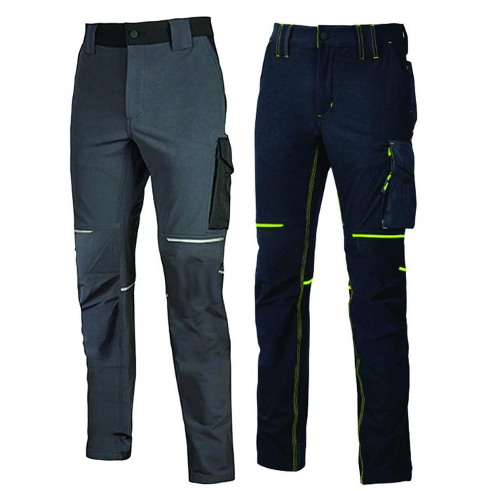 U-Power - Pantalon de travail Slim gris WORLD - Gris - XL 6